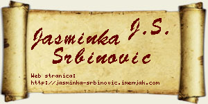 Jasminka Srbinović vizit kartica